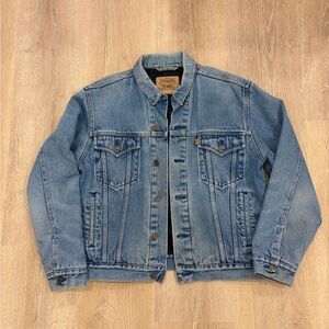 Levi's Vintage Orange Tab Quilted Lined Light Denim Jacket